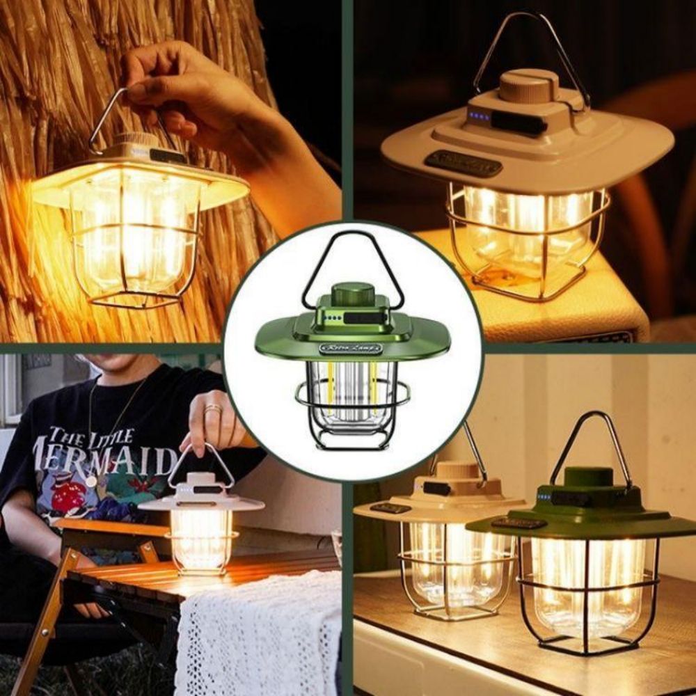 Battery Powered Camping Light Travel Trailer LED Atmosphere Rechargeable Outdoor Tent Light for Picnic Barbeque