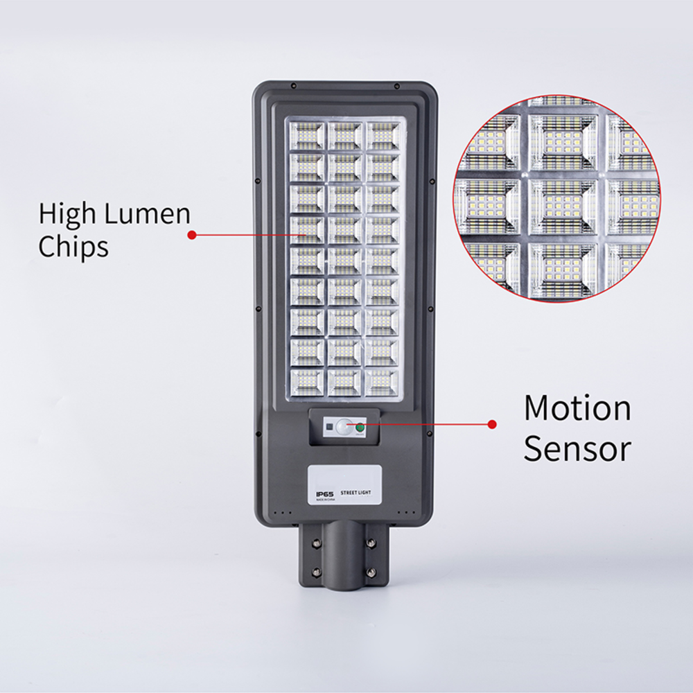 Outdoor All In One Solar Street Light 200w 300w Private Mold Design Unique Integrated Led Commercial Street Lamp