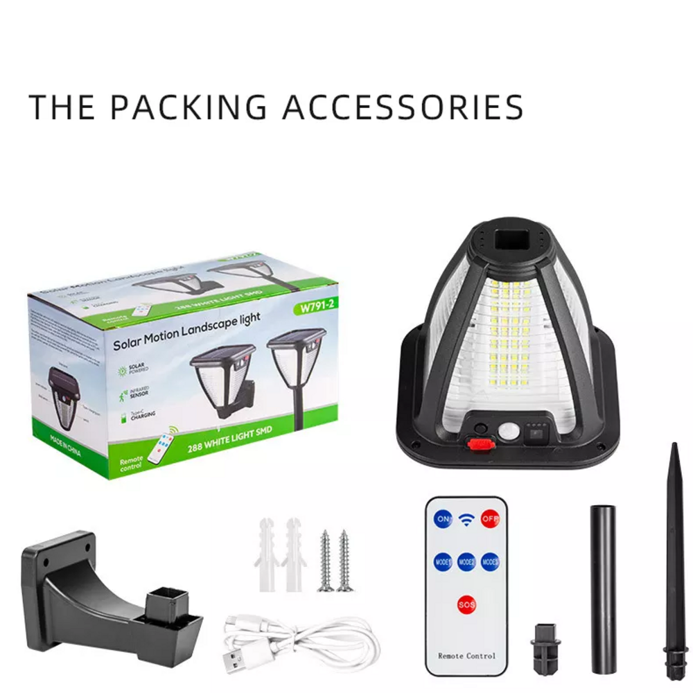 Factory Wholesale LED Powered Rechargeable ABS Solar Garden Light