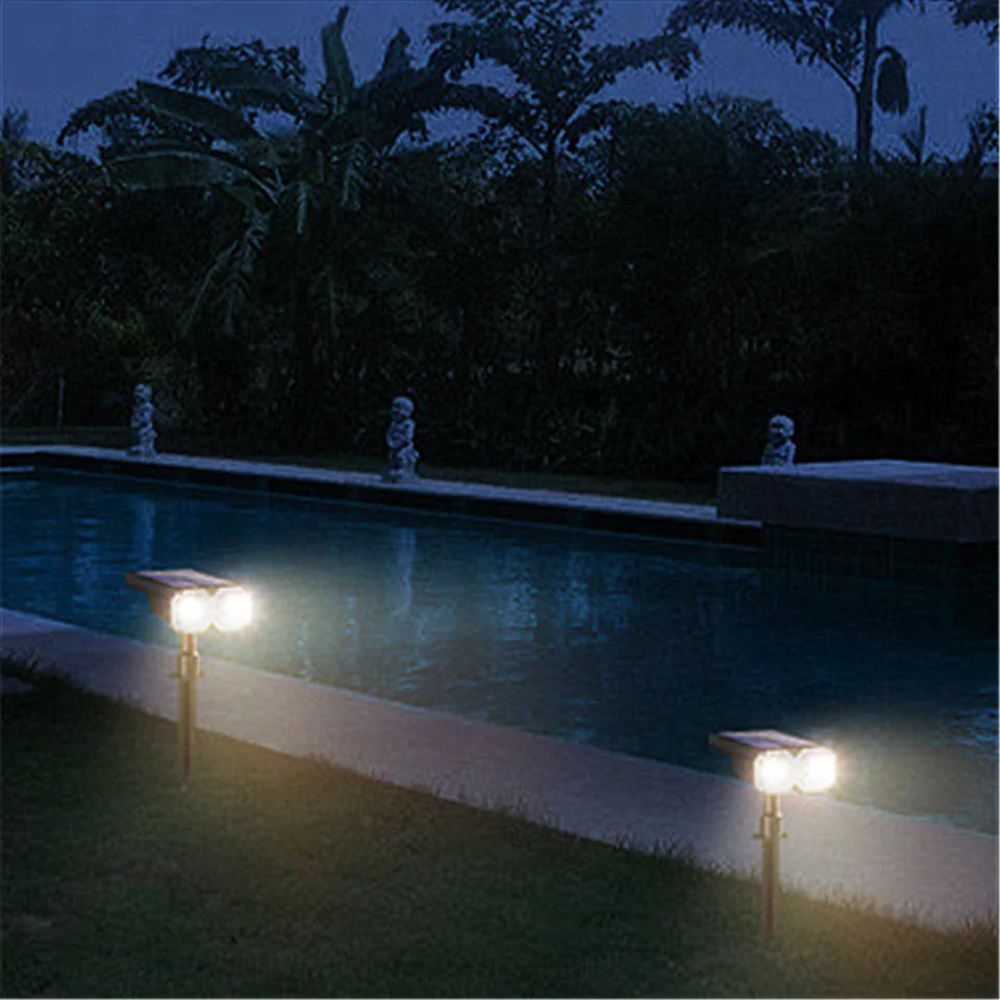 Multiple Installation Methods Solar Spotlights Waterproof LED Lawn Light Angle Adjustable Yard Outdoor LED Solar Garden Light