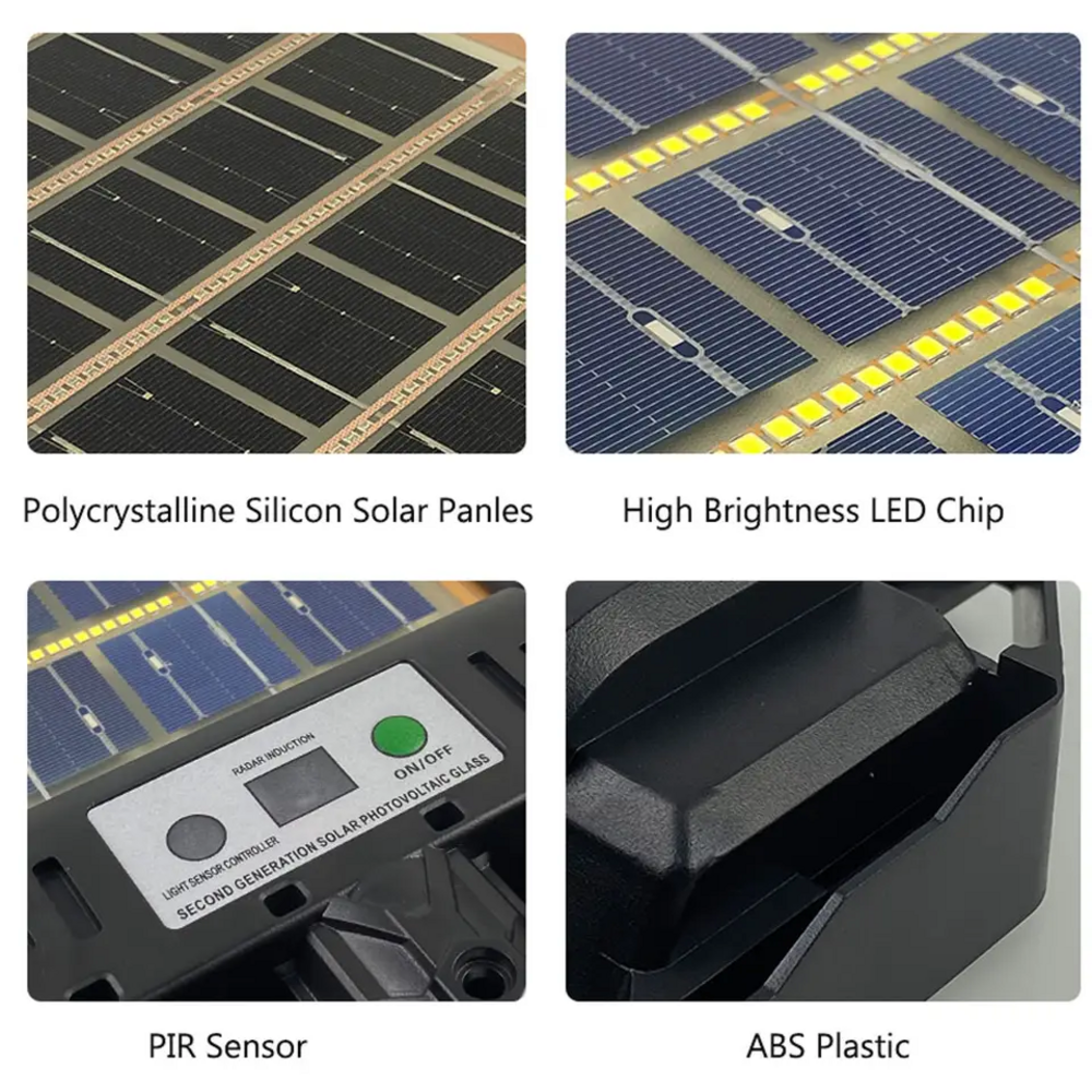 2024 New Design Solar Street Light All in One Integrated Street Lamp with Double Sided Solar Panel Super Thin Bifacial Light LED