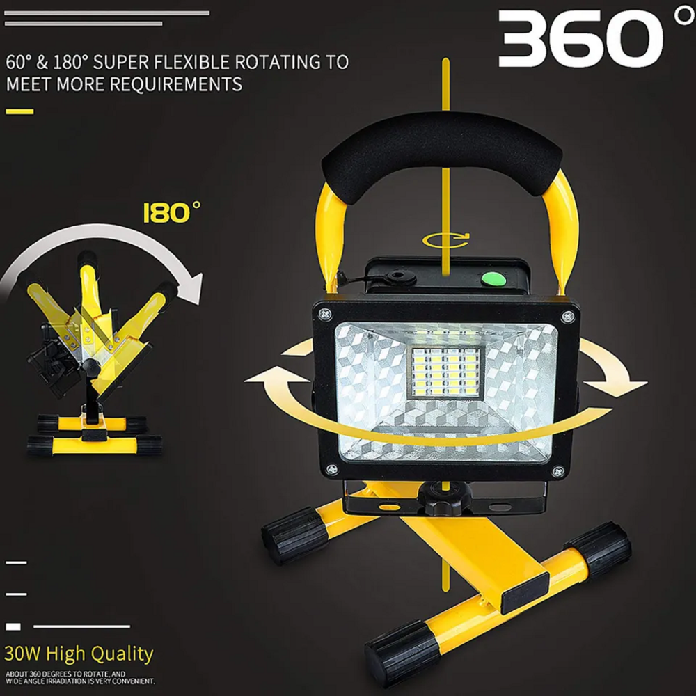 2023 Waterproof Emergency Rechargeable Led Flood Light Portable Camping Work Light