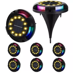RGB LED Color Changing Outdoor Waterproof Garden Solar Lawn Yard Light