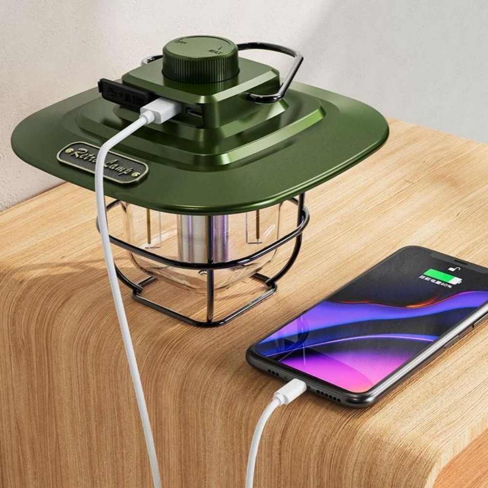 Battery Powered Camping Light Travel Trailer LED Atmosphere Rechargeable Outdoor Tent Light for Picnic Barbeque