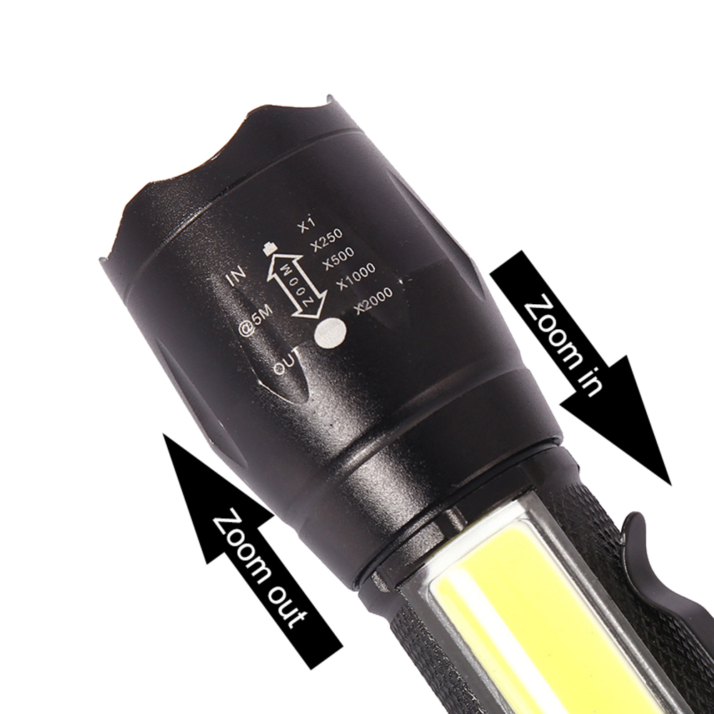 AAA Battery Inserted Taschenlampe Portable Cob And Led Flashlight DC Aluminum Alloy IP65 Emergency 70 T6 Max 1000 Lumen