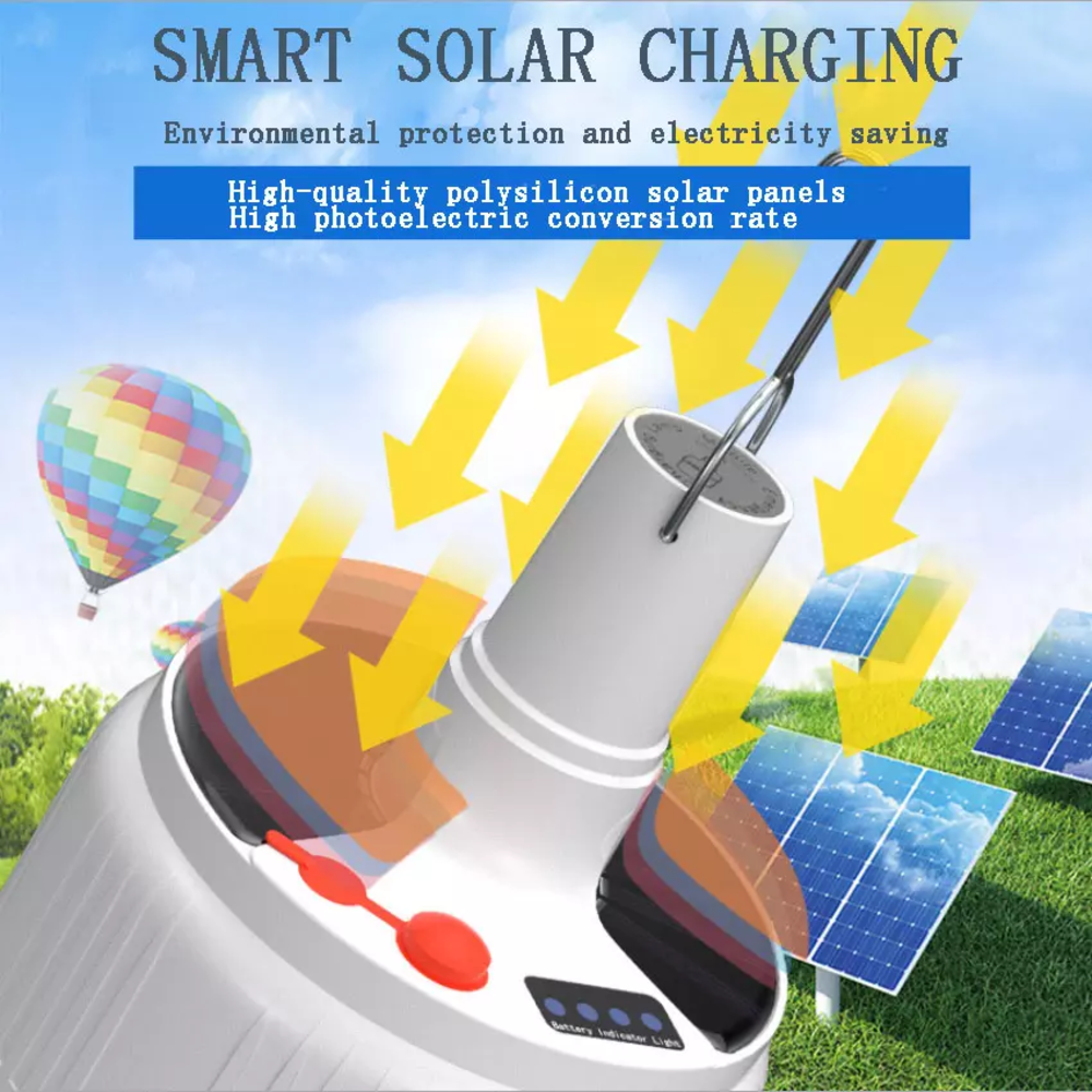 Mobile Portable Handheld Smart T-shape Solar Rechargeable LED Camping Light for Fishing, Climbing with Stock And Fast Delivery