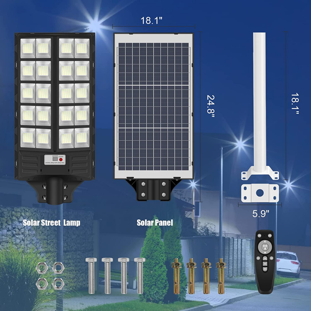 China Manufacturer IP66 Waterproofing Led Solar Street Light High Brightness Garden Lamp Outdoor 500w 