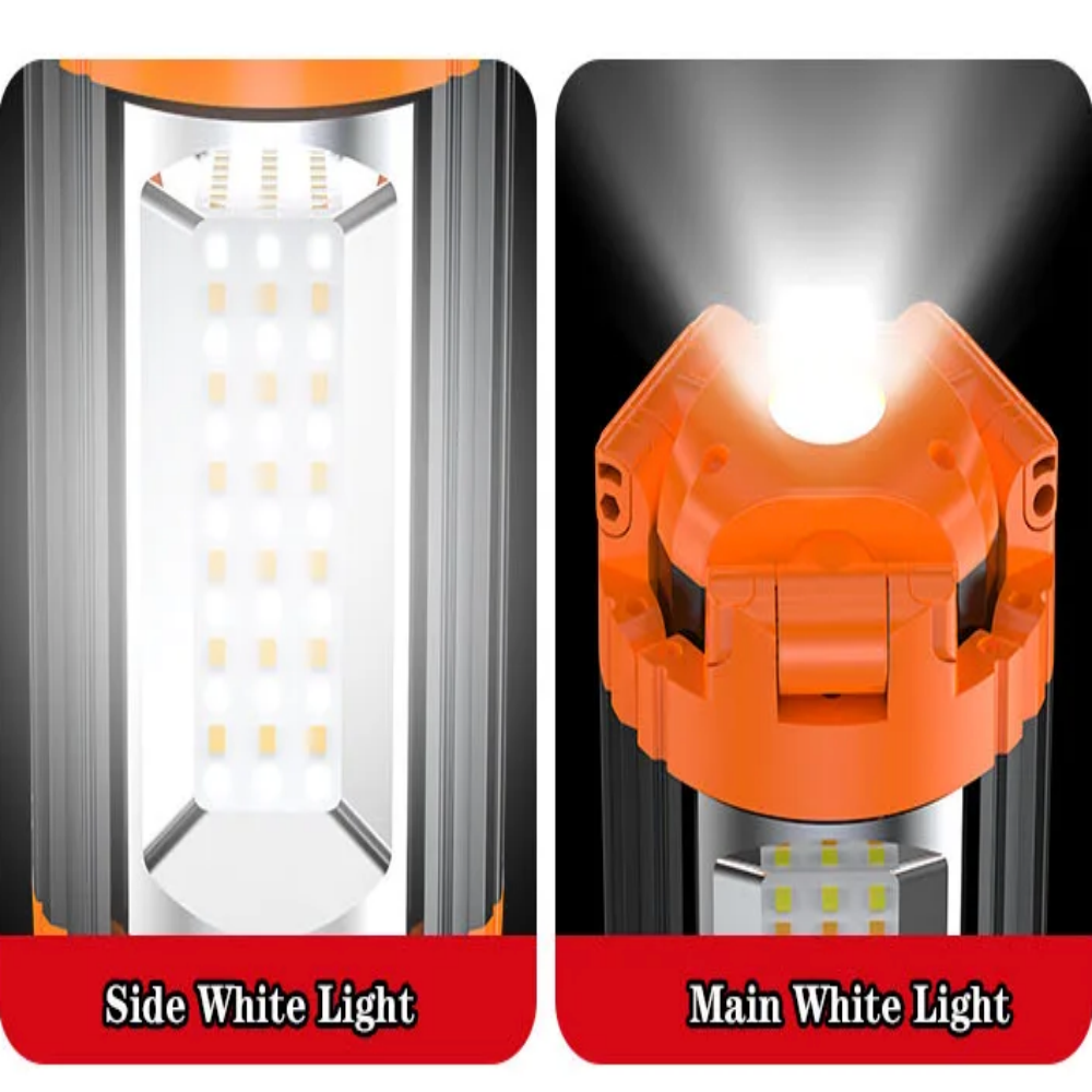 Multifunctional Outdoor Rechargeable Camping Lantern Work Light with 360 Degree Stand