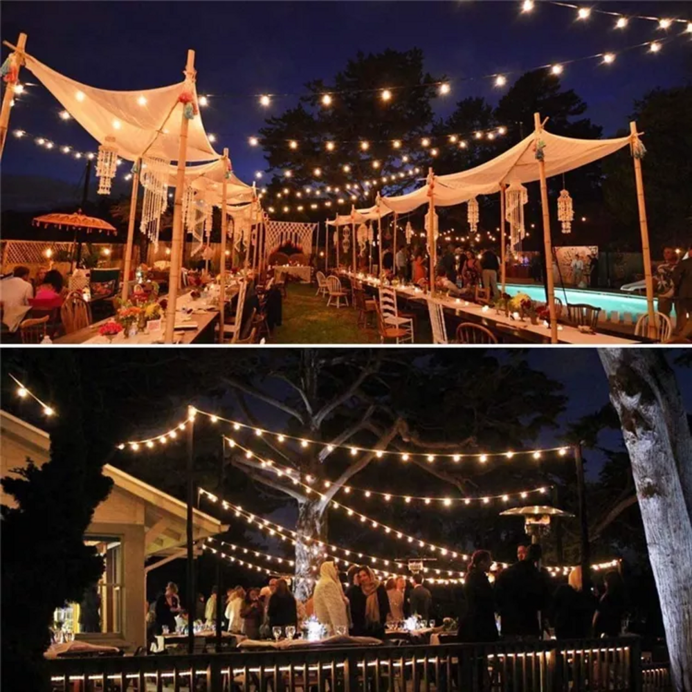 Outdoor Waterproof Crystal Balls Solar Led Garden String Light