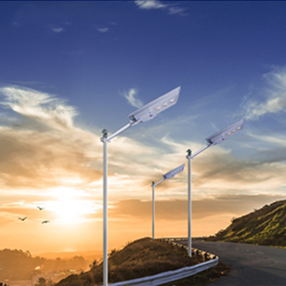 IP65 Outdoor Waterproof Aluminum Casing Shell All in One Led Solar Street Light Integrated Garden Lamp 
