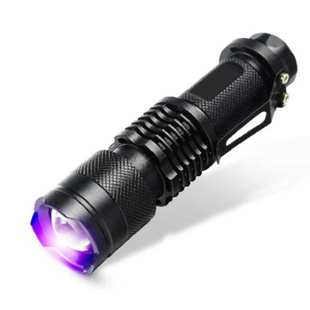 Mini LED Laser Flashlight Uv Ultraviolet Torch with Tail Rope