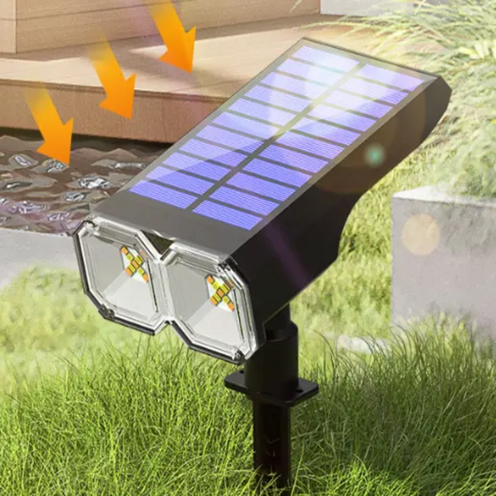 Multiple Installation Methods Solar Spotlights Waterproof LED Lawn Light Angle Adjustable Yard Outdoor LED Solar Garden Light
