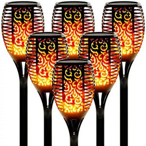 Flickering Flame Dancing Waterproof Landscape Decoration Lighting Dusk To Dawn Outdoor Solar Lawn Torch Lights