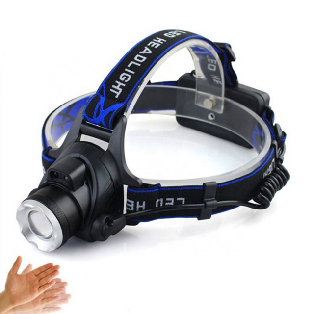 High Power USB Rechargeable Red Light Headlamp Led T6 Head Lights Camping Mining 18650 Lithium Aluminum Head Torch Headlamp