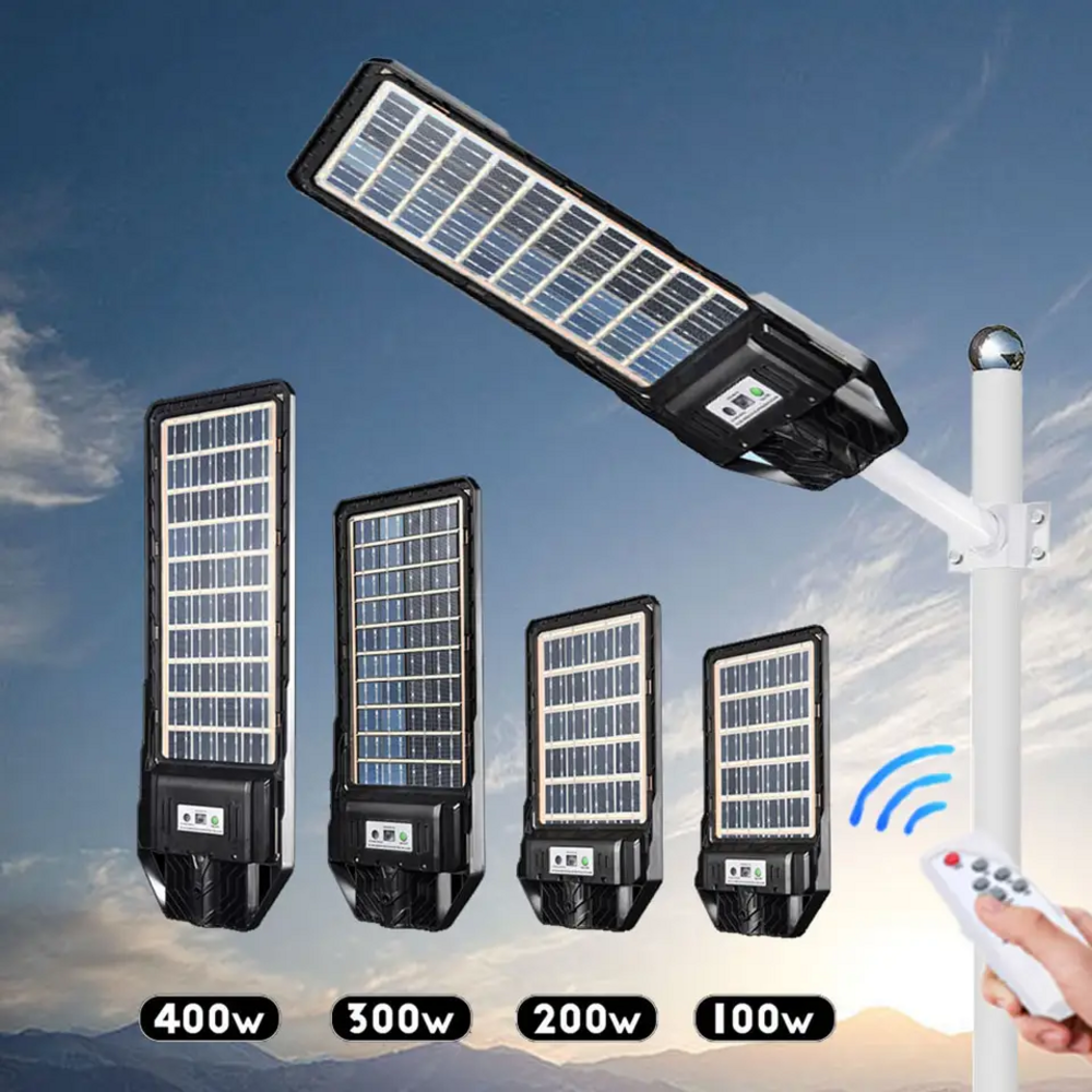 2024 New Design Solar Street Light All in One Integrated Street Lamp with Double Sided Solar Panel Super Thin Bifacial Light LED