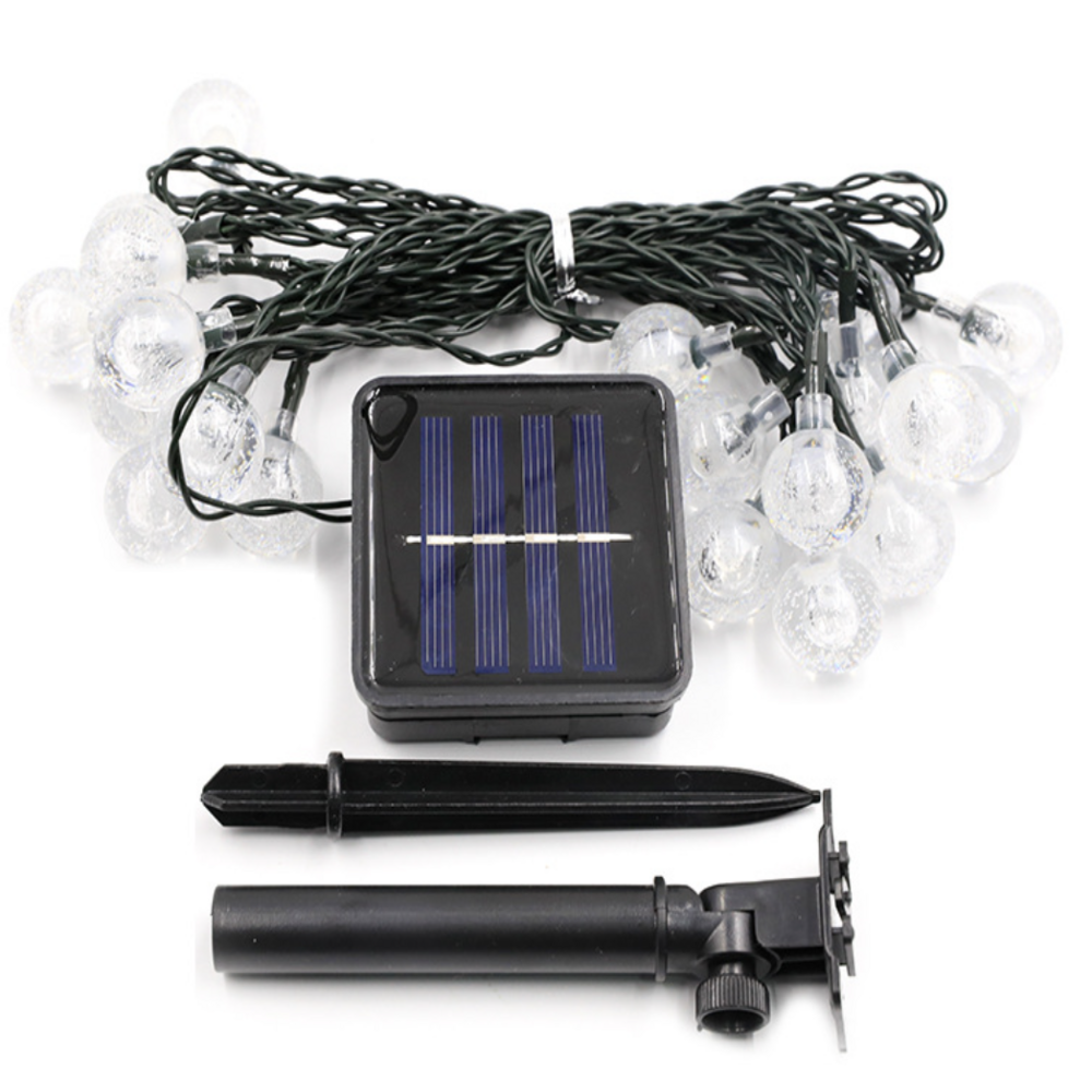 Outdoor Waterproof Crystal Balls Solar Led Garden String Light
