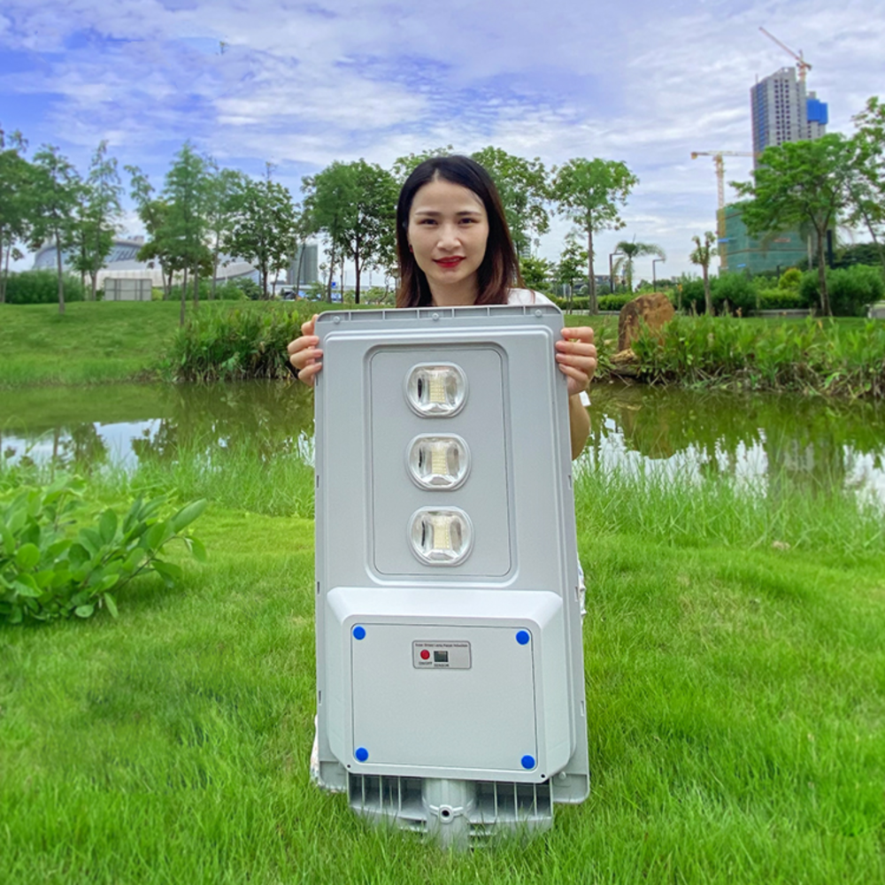 IP65 Outdoor Waterproof Aluminum Casing Shell All in One Led Solar Street Light Integrated Garden Lamp 