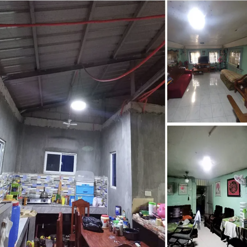 Solar Powered LED Ceiling Panel Light Fixture Sun Charge Solar Roof Downlight