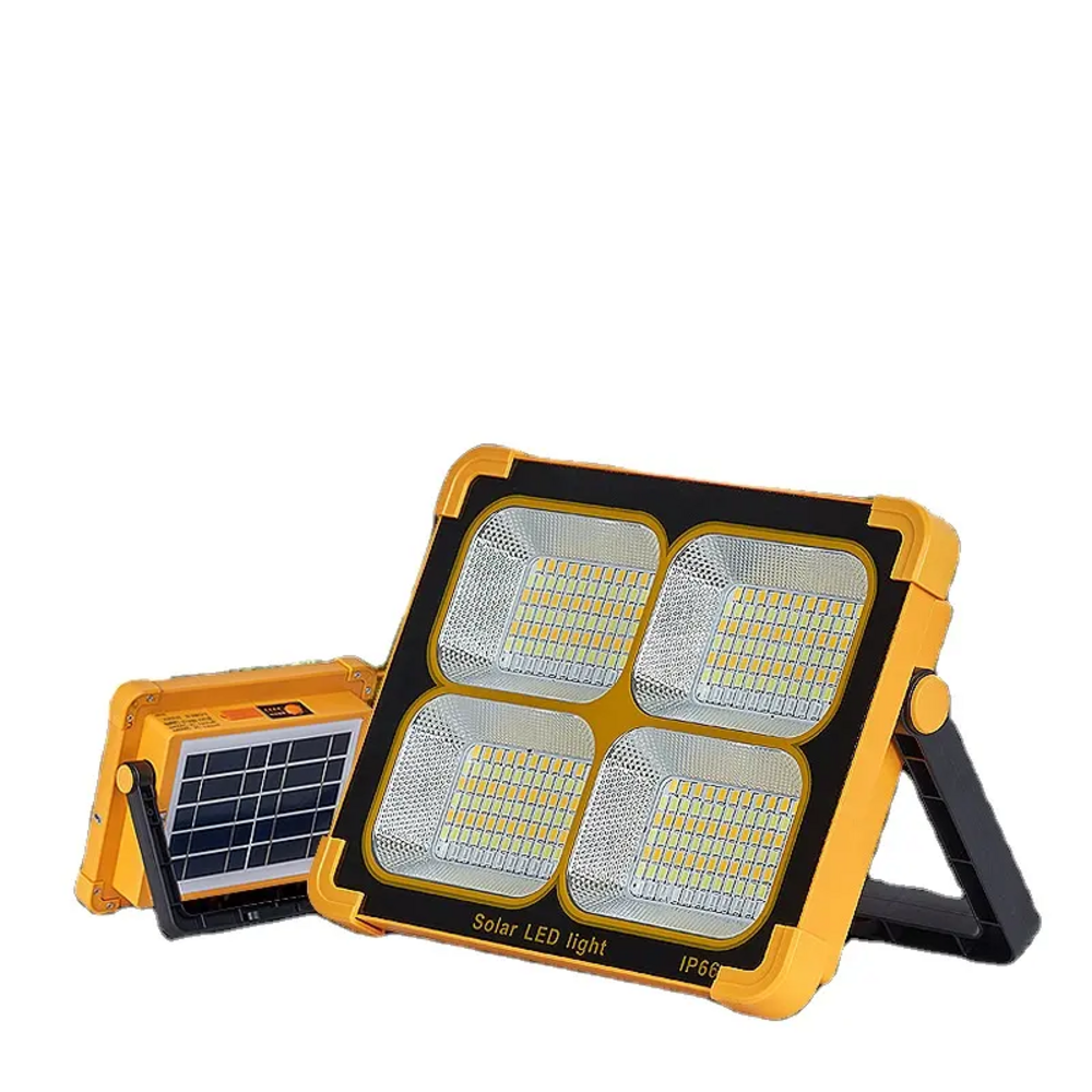 IP65 Waterproof Rechargeable Outdoor 100w Portable Multifunctional Solar Flood Light with Phone Charging