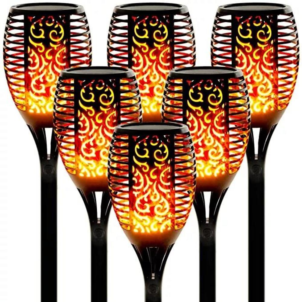 Flickering Flame Dancing Waterproof Landscape Decoration Lighting Dusk To Dawn Outdoor Solar Lawn Torch Lights