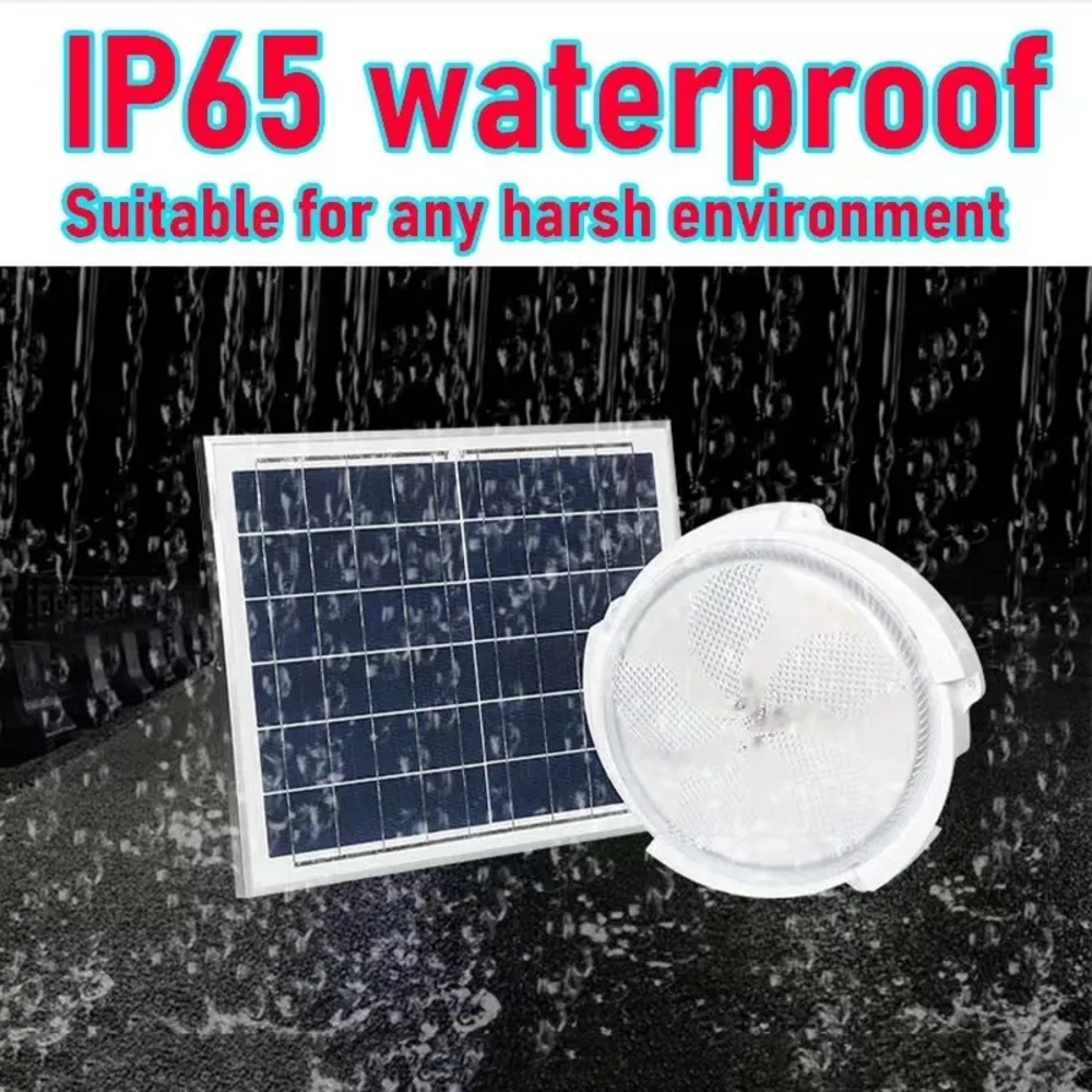 Solar Powered LED Ceiling Panel Light Fixture Sun Charge Solar Roof Downlight