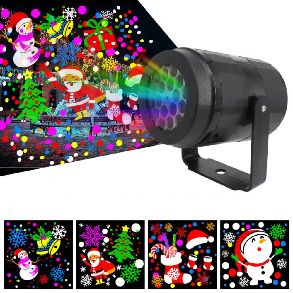 2024 Christmas Auto Led Projector Lights Outdoor Waterproof Laser Snowflake Projection Landscape Lamp