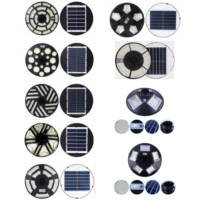 Factory Direct Round Solar Street Garden Light 300w Supre Bright UFO Design