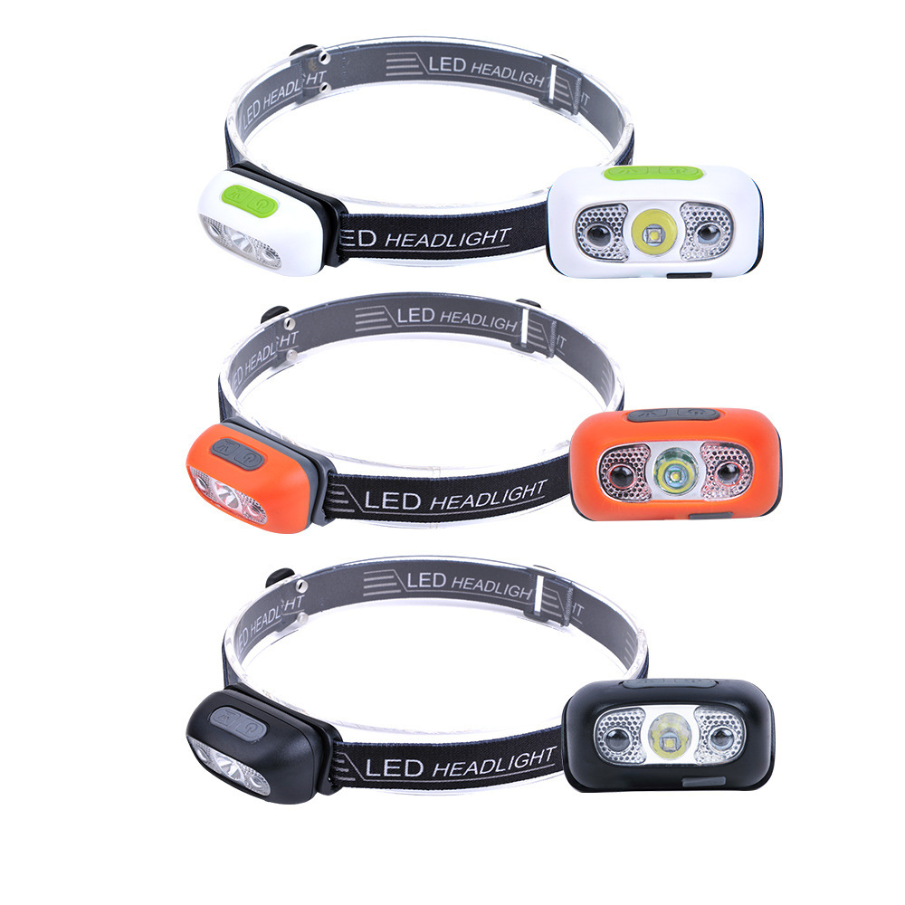 Outdoor Mini LED Rechargeable Headlight with Motion Sensor for Camping Fishing 