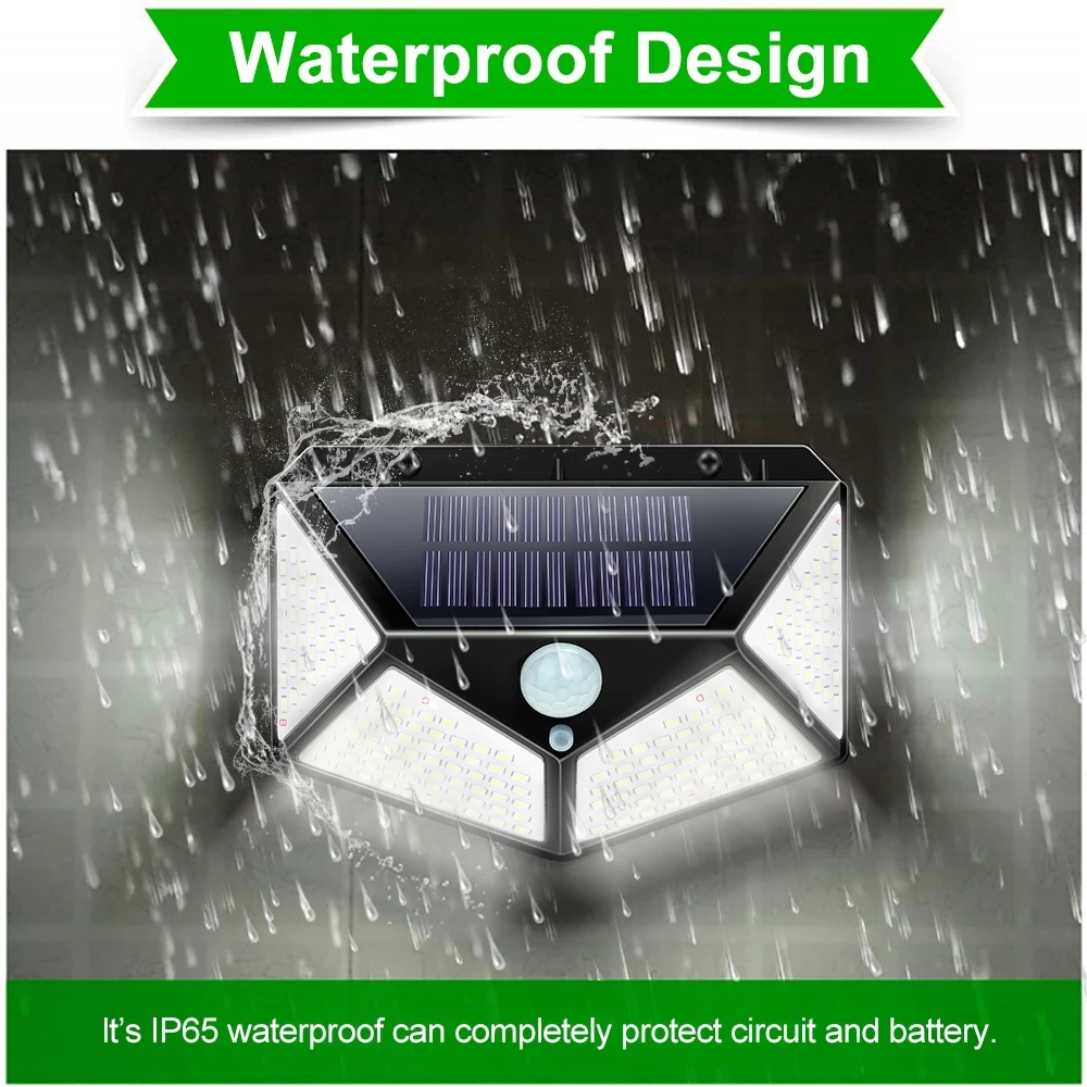 Super Bright Led Remote Control PIR Motion Sensor Outdoor Solar Garden Light