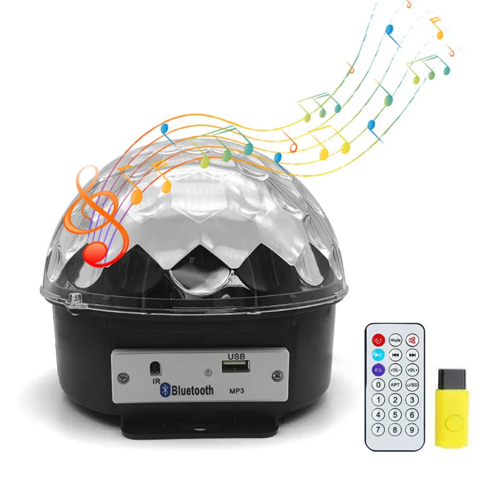 6 Color Belt Remote Control Speaker Party Holiday Disco Led Stage Lights
