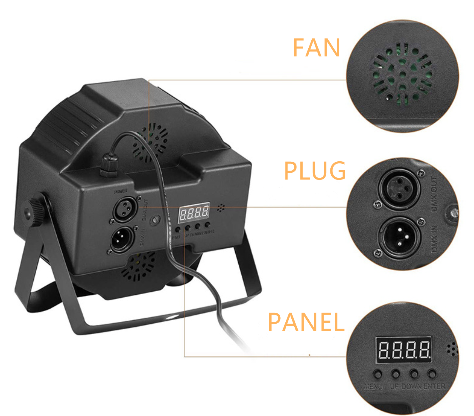 RGB LED Stage Light 18W 36W for Stage Performances Drama, Musicals, Dance, Acrobatics
