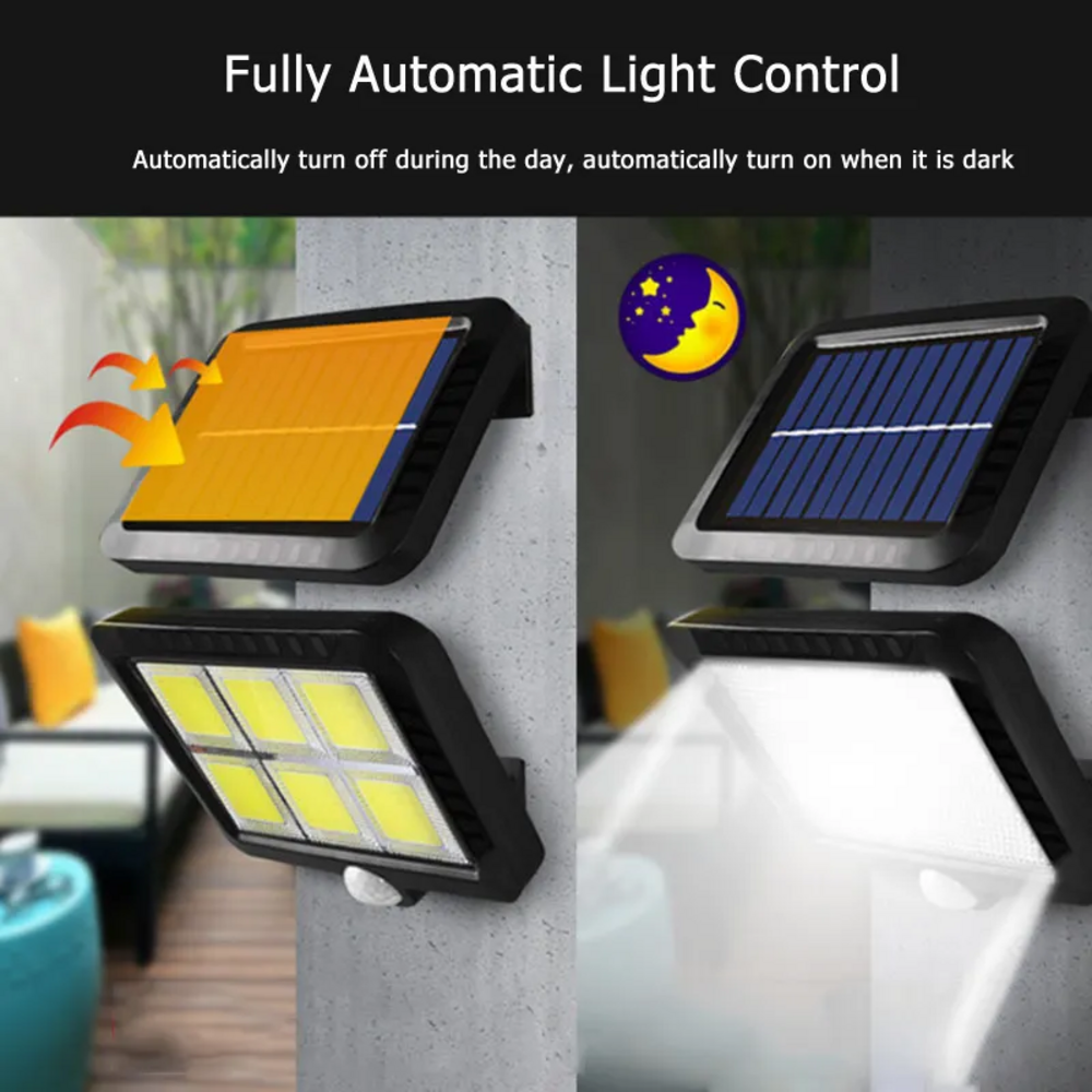 High Brightness 3 Modes Solar Garden Wall Lights Landscape Lighting