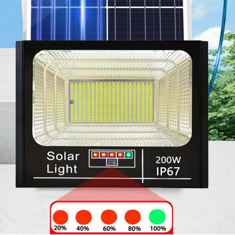 IP65 Waterproofing 1000w Bifacial Double Side Panel Solar Flood Light 