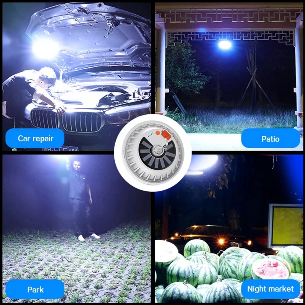 Solar LED Hanging Lamp Portable USB Rechargeable Emergency Light with Hook for Outdoor Camping Tent Hiking Fishing Climbing