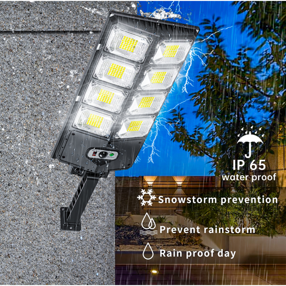 Commercial Grade Outdoor Solar Street Light With Motion Sensor Working Dusk To Down for Yard Parking Lot