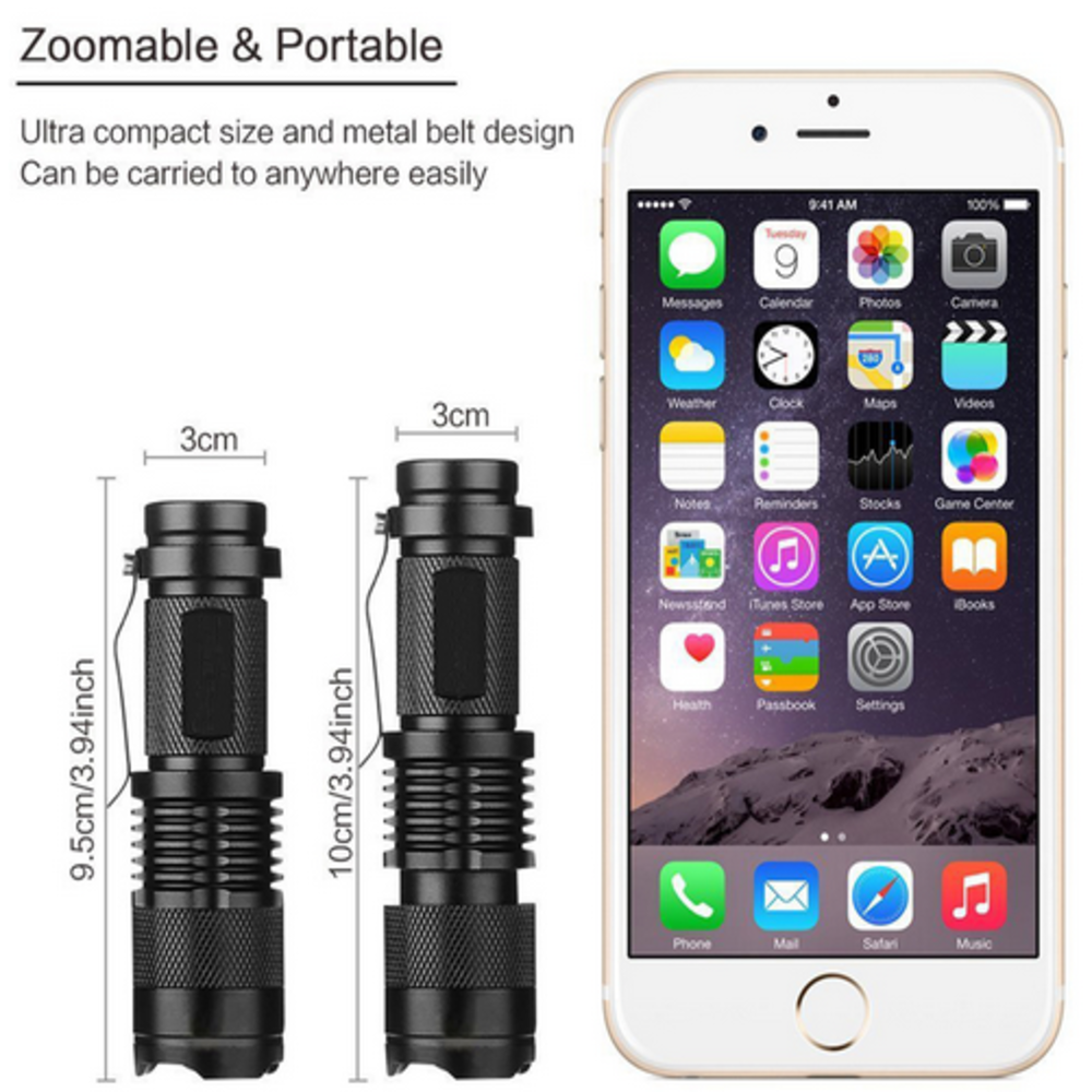 Mini LED Laser Flashlight Uv Ultraviolet Torch with Tail Rope