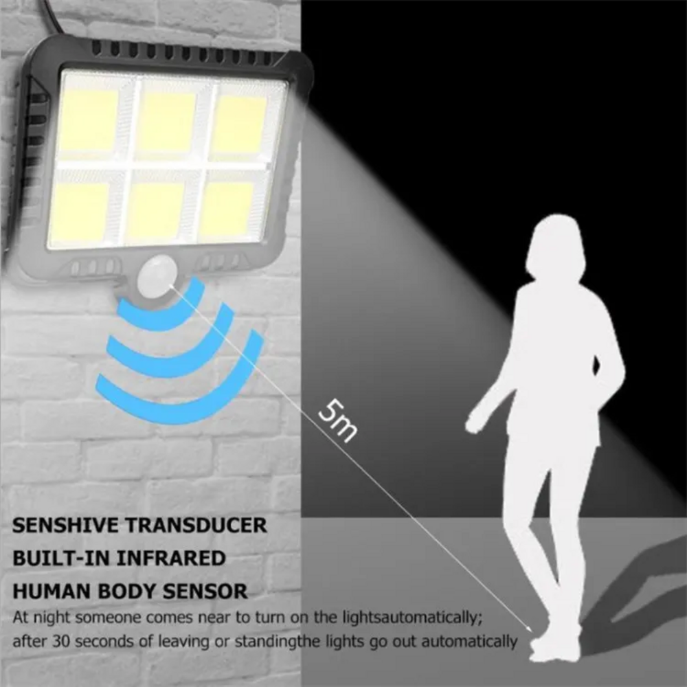 High Brightness 3 Modes Solar Garden Wall Lights Landscape Lighting