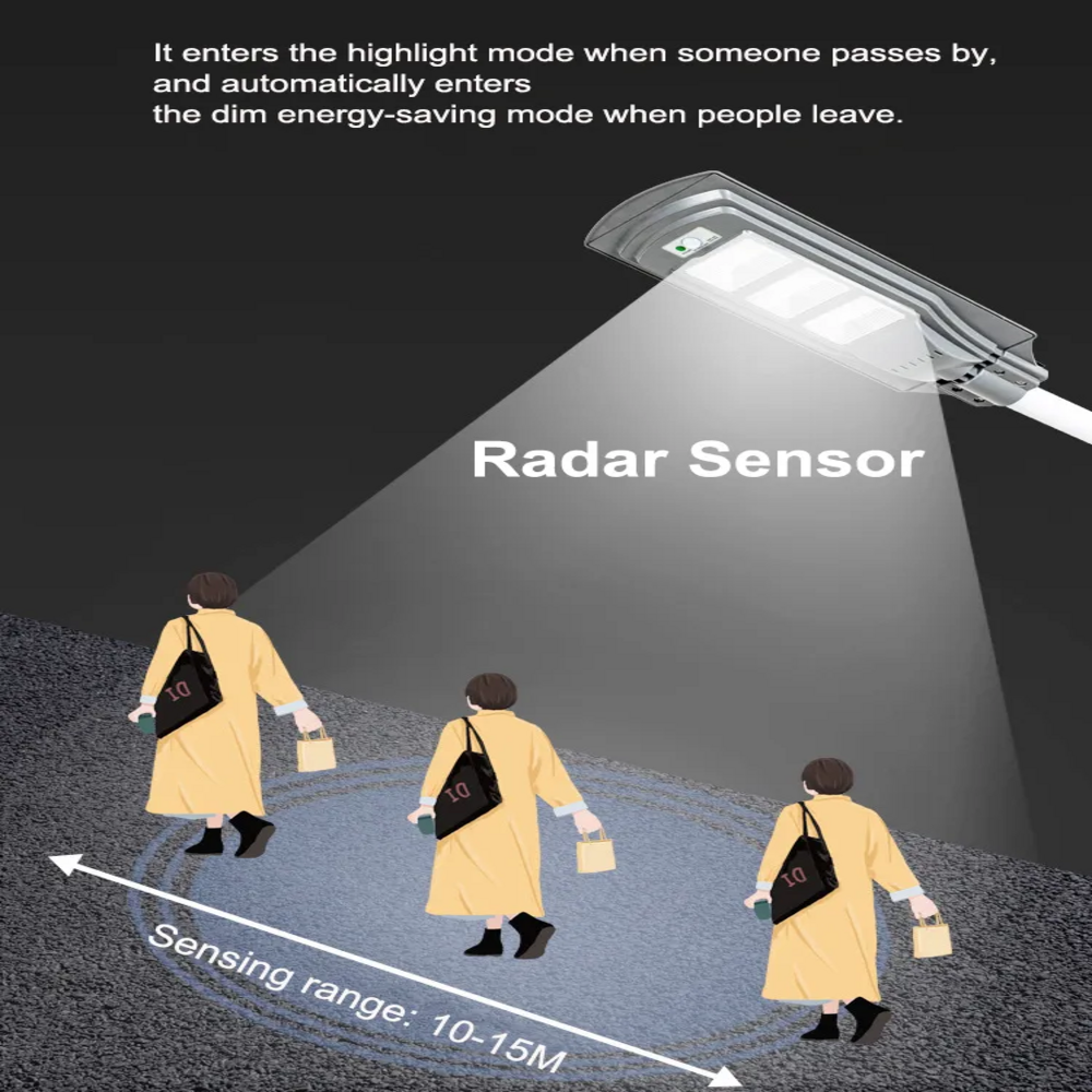 Induction Garden Solar LED All In One Outdoor Street Light With PV Panel
